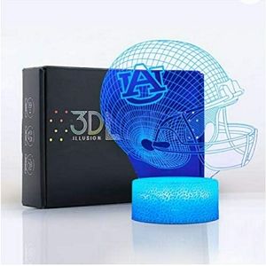 Ikavis 3D LED Night Light Football Helmet Auburn T